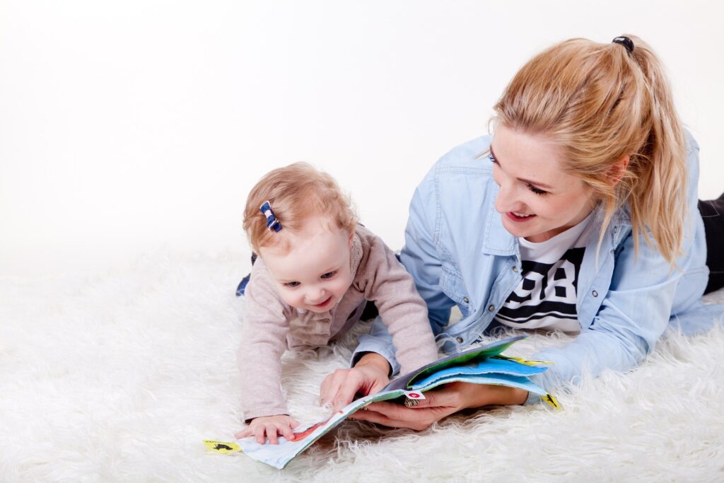 reading with baby